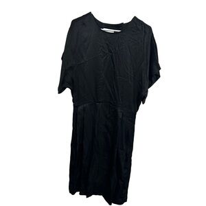 Just Female Black Open Back Wide Sleeve Dress Large